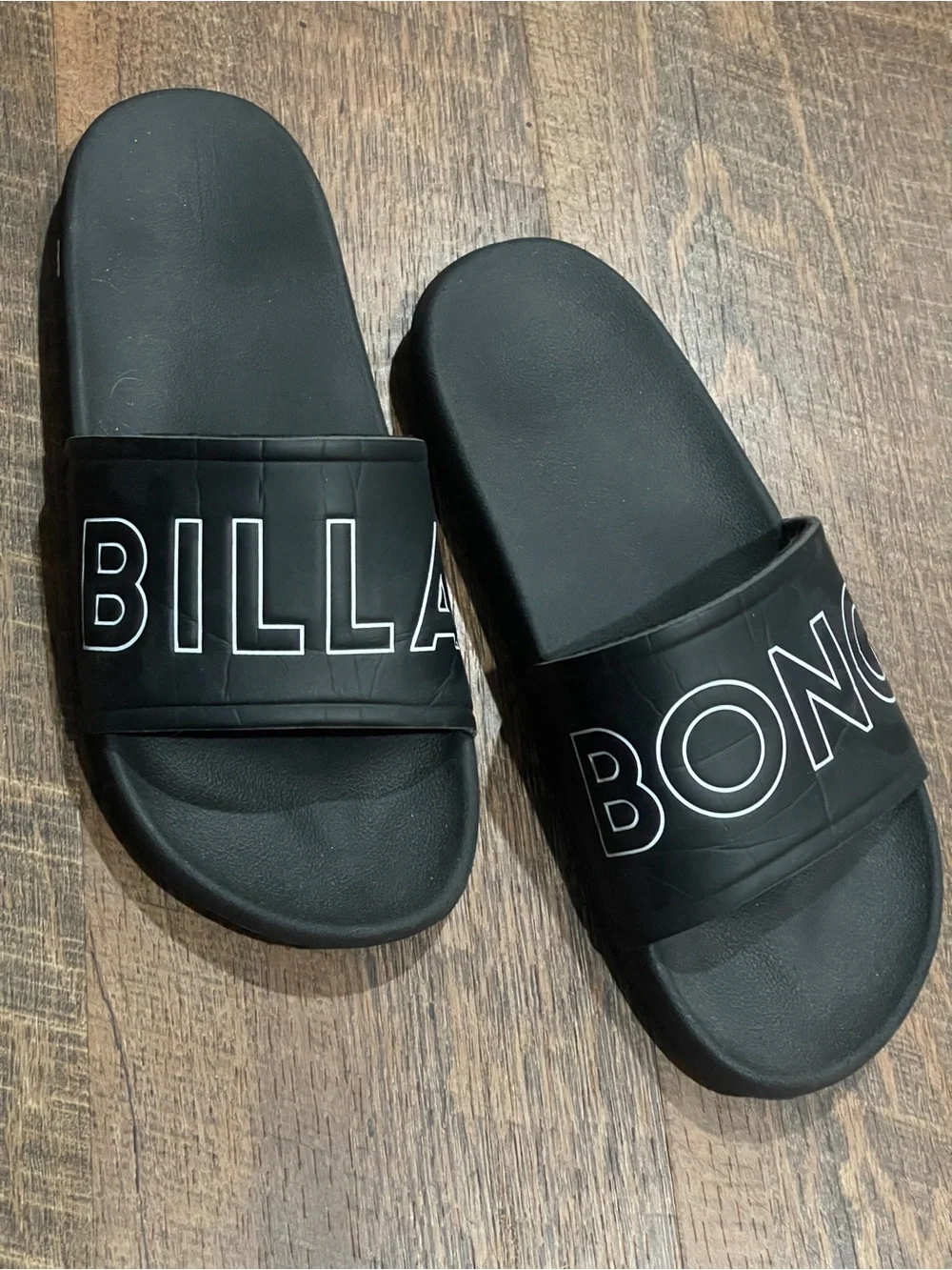 Billabong Black Slide Sandle with White Logo